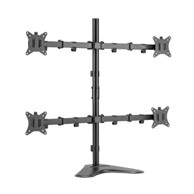 SBOX Nosač za monitor LCD-F048-2, crni, stolni, do 32", za 4 monitora